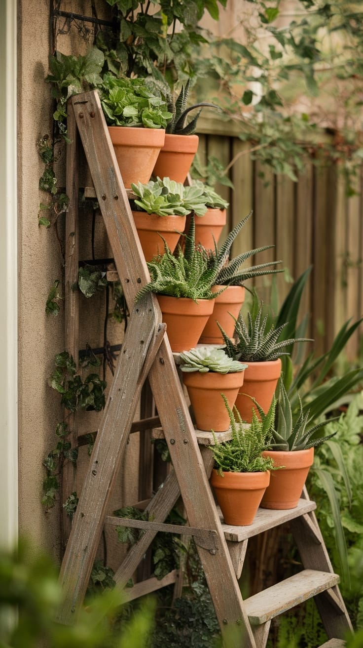 repurposed furniture plant stands