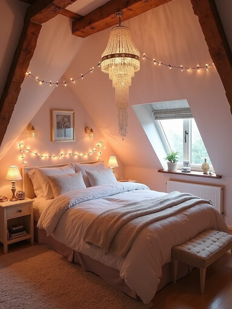 attic ambiance through lighting