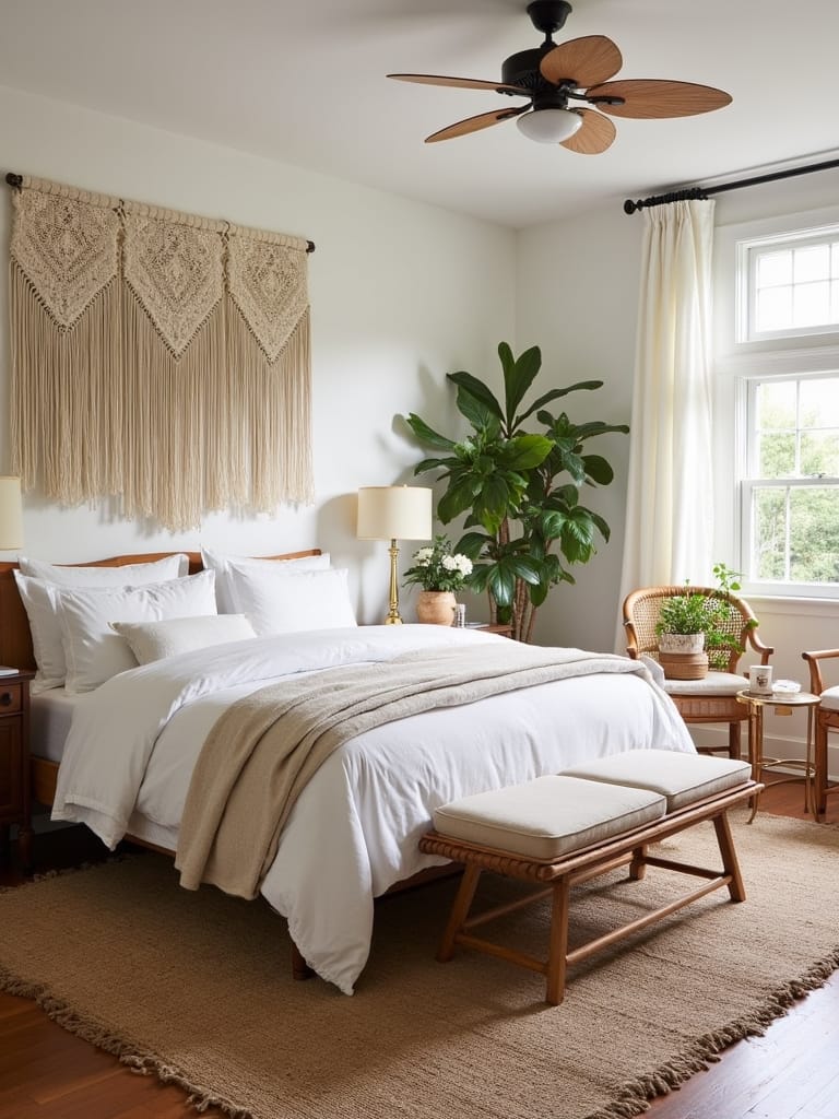 bohemian serene indulgent bedroom design