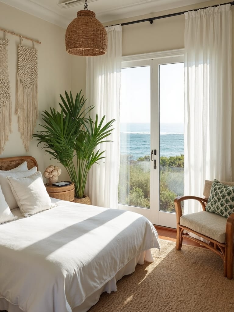 coastal botanical bedroom oasis
