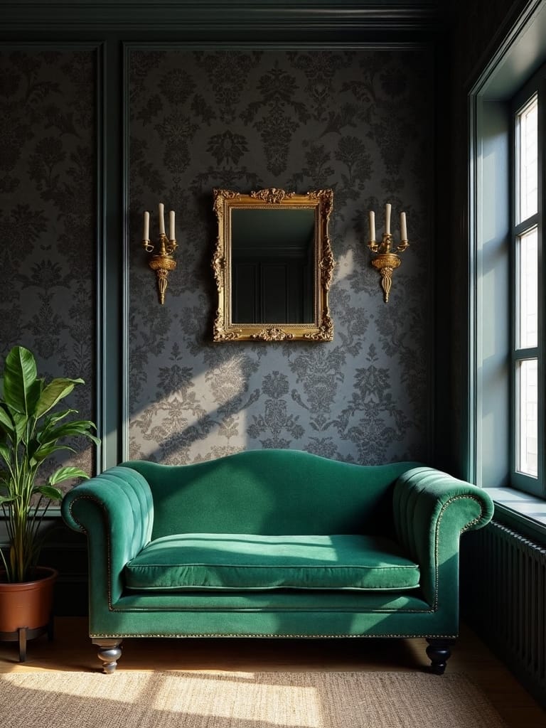 dramatic dark wallpaper design