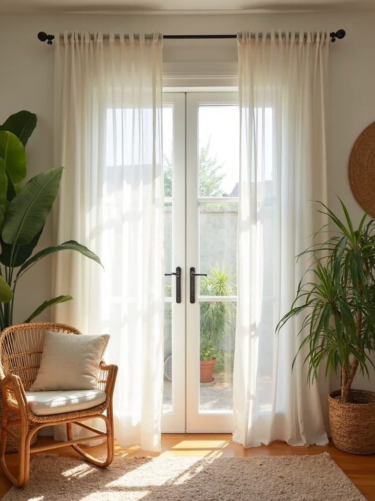 elegant airy white drapes