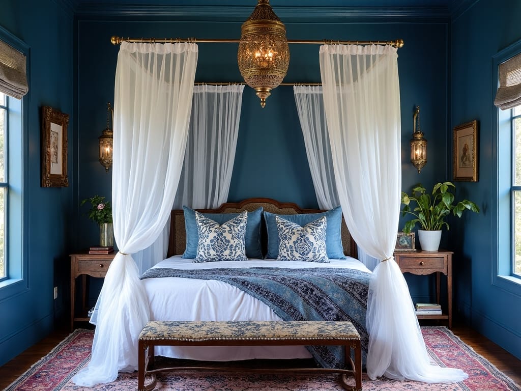 exotic cozy layered moroccan retreat