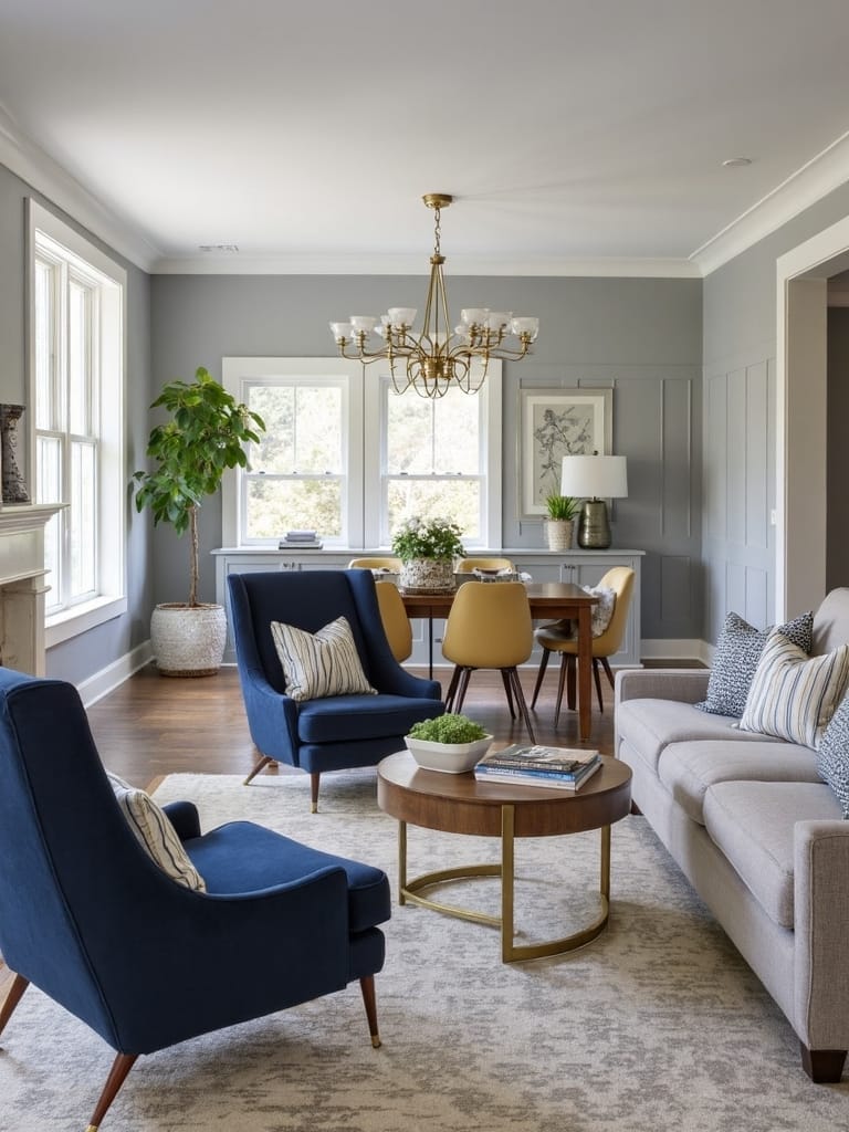 harmonious color transitions indoors