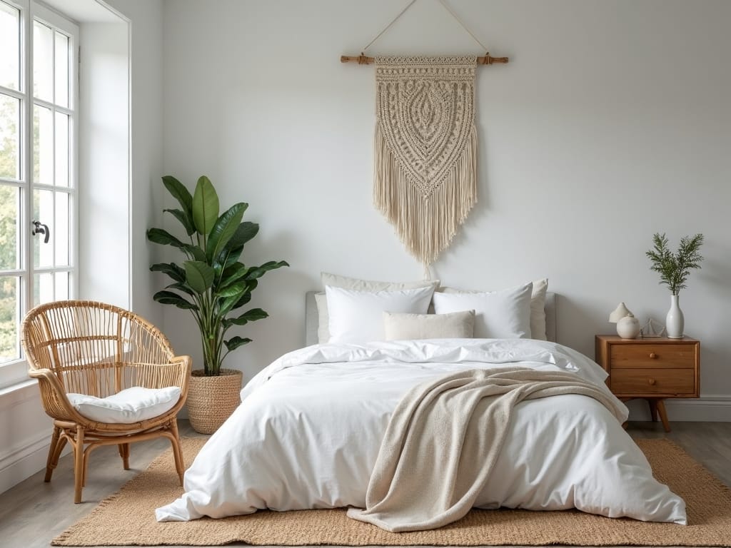 minimal monochromatic macram bohemian