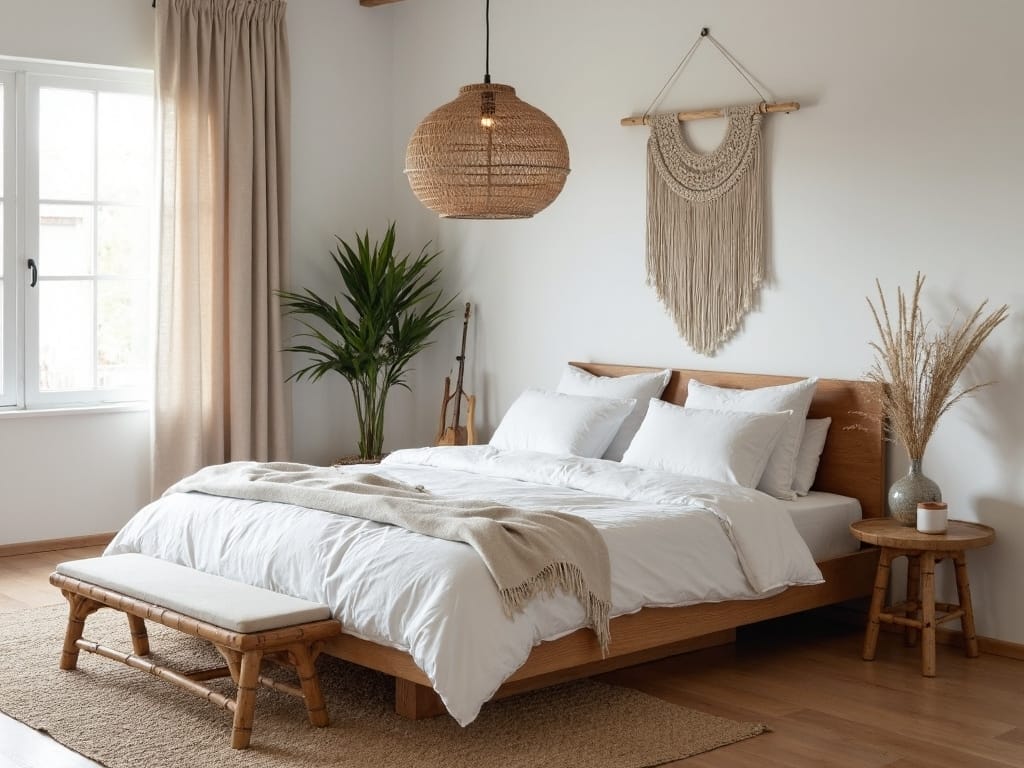 minimalist boho bedroom design