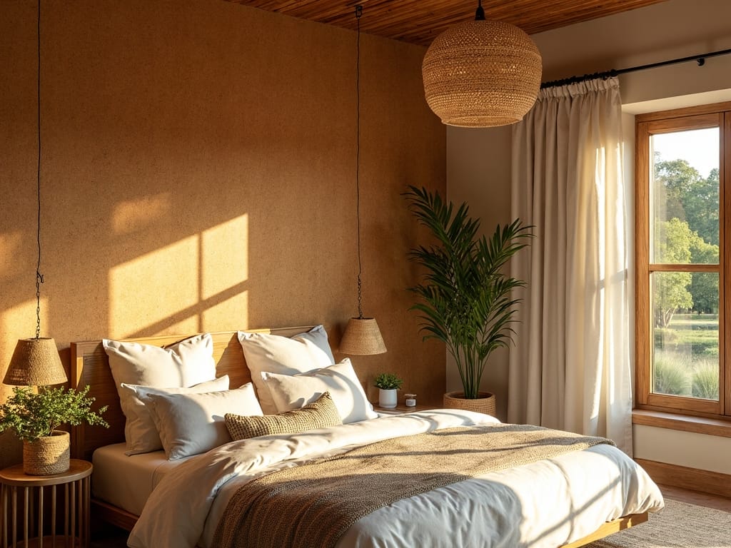 organic boho bedroom natural elements
