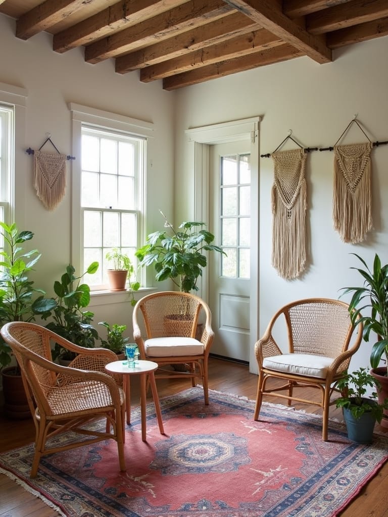 rustic relaxed boho living