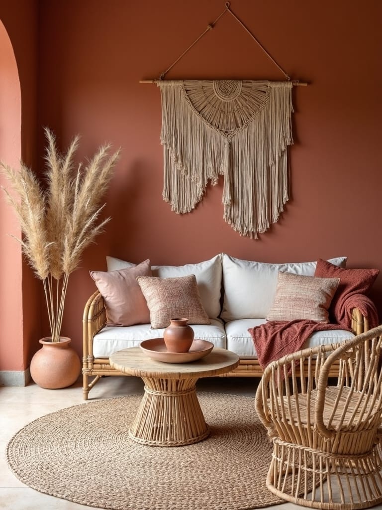 soft muted earthy hues