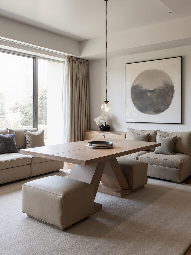 transformable table for dining