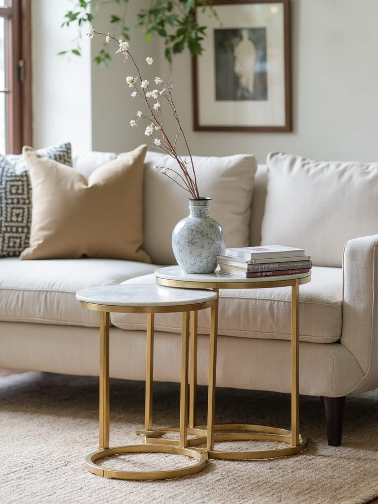 versatile side tables included