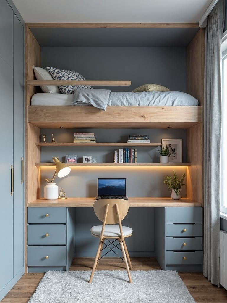 versatile study and sleep spaces