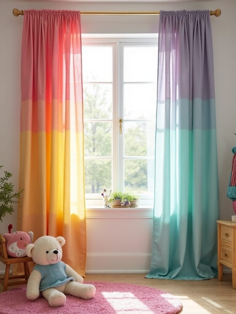 vibrant gradient window treatments
