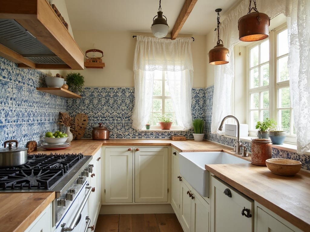 artistic cottage kitchen backsplash charm