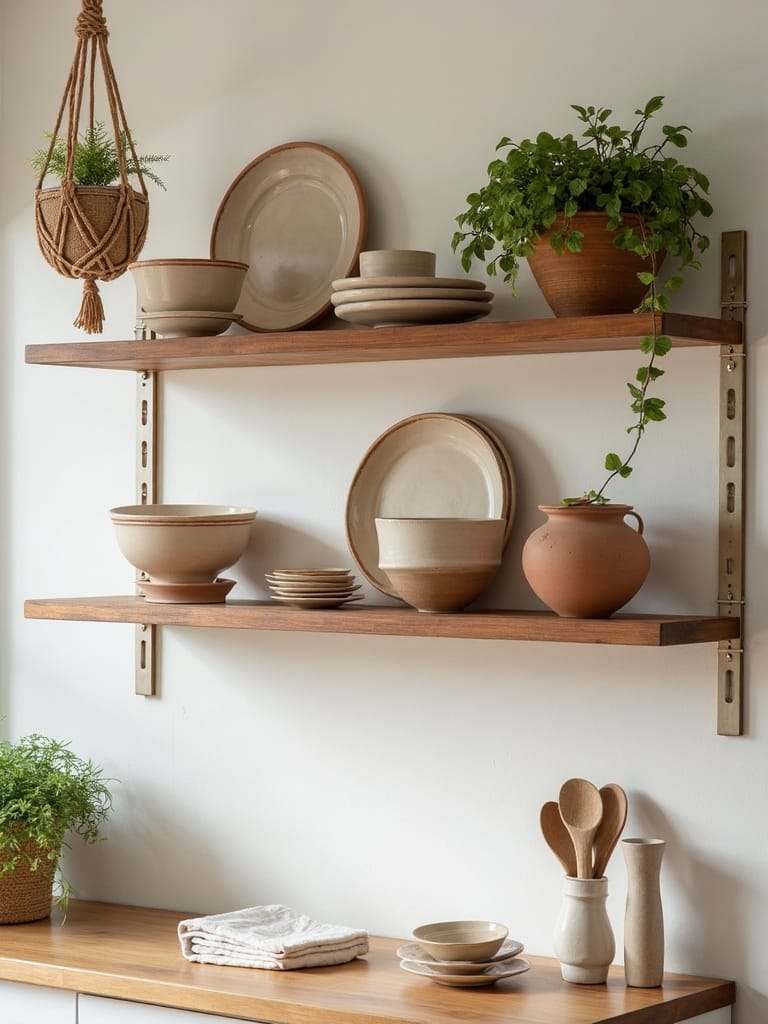 authentic boho kitchen pottery curation