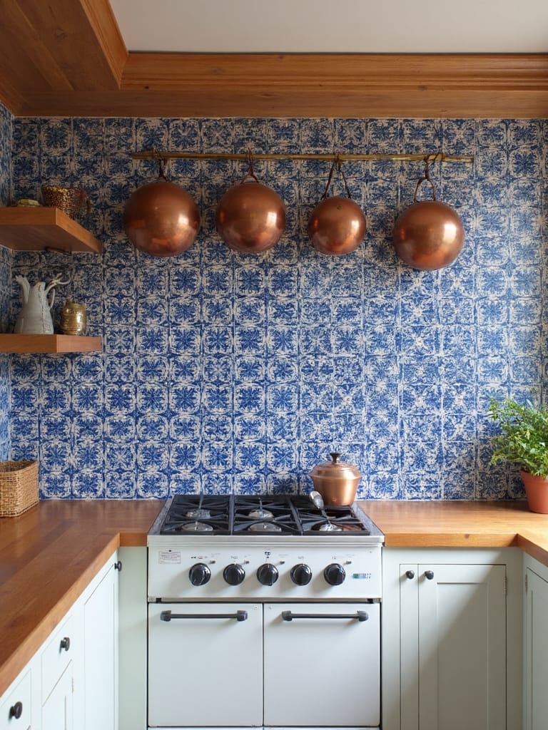 bohemian kitchen moroccan tiles textured patterns