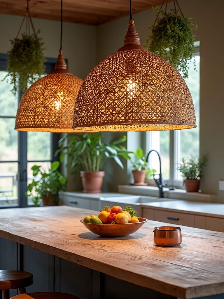 boho ambiance through statement lighting