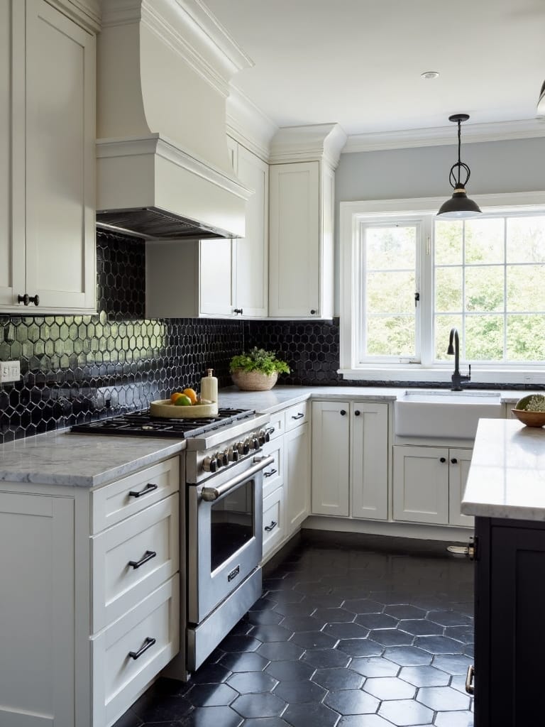 bold dramatic modern kitchen