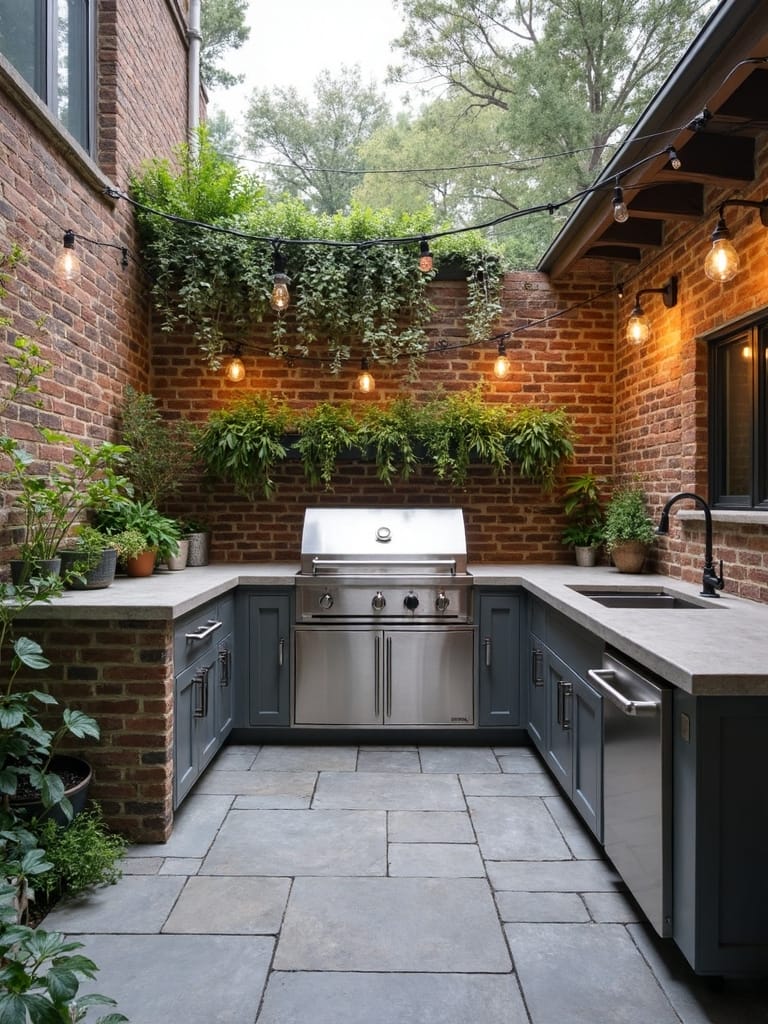 charming outdoor cooking space