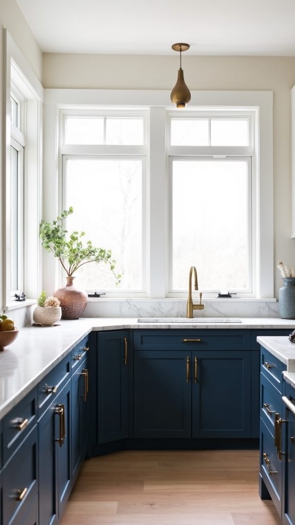 coastal blue kitchen design