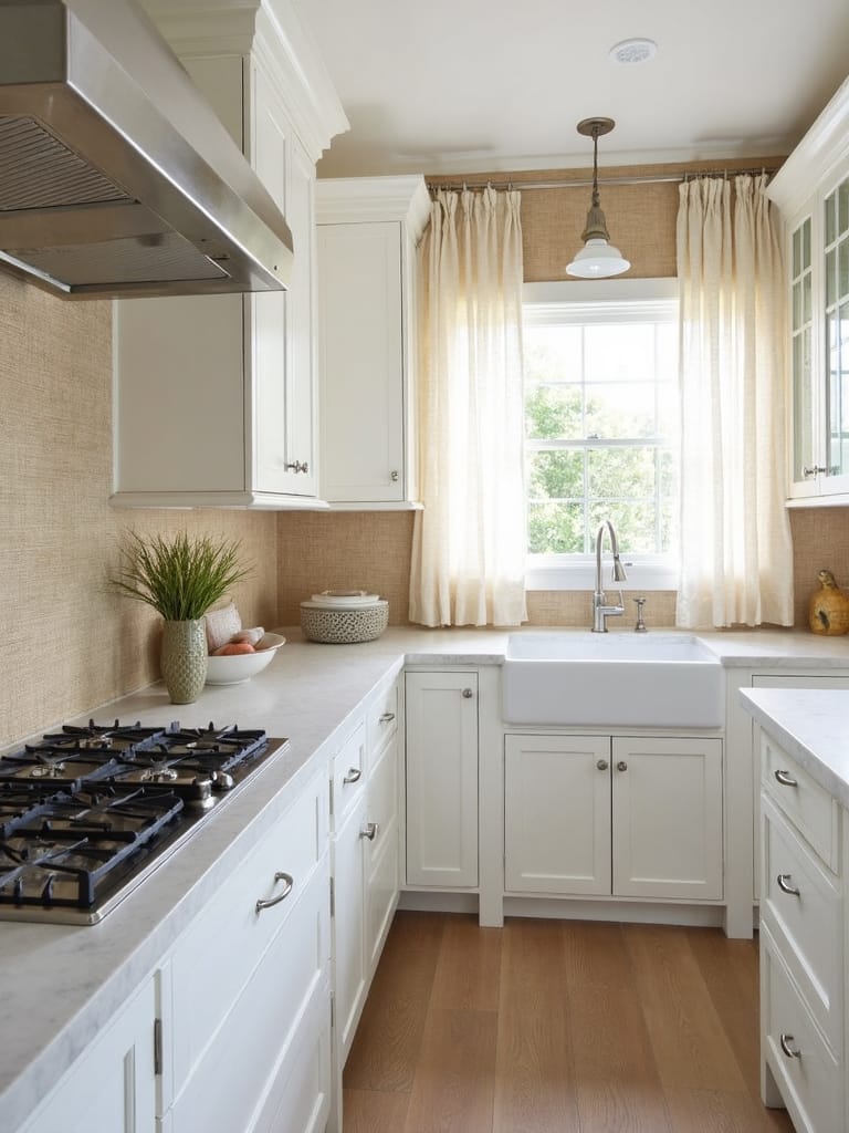 coastal kitchen textured walls