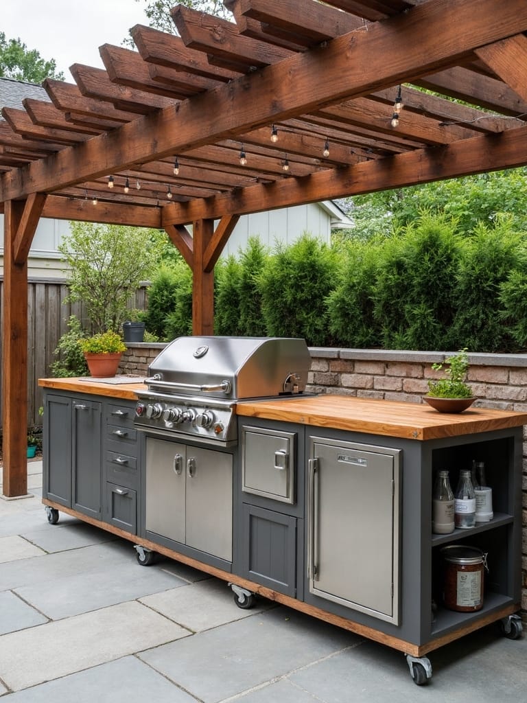 compact modular versatile outdoor kitchen