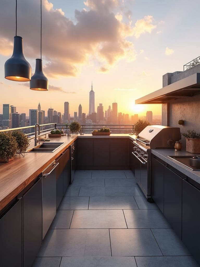 compact rooftop culinary haven