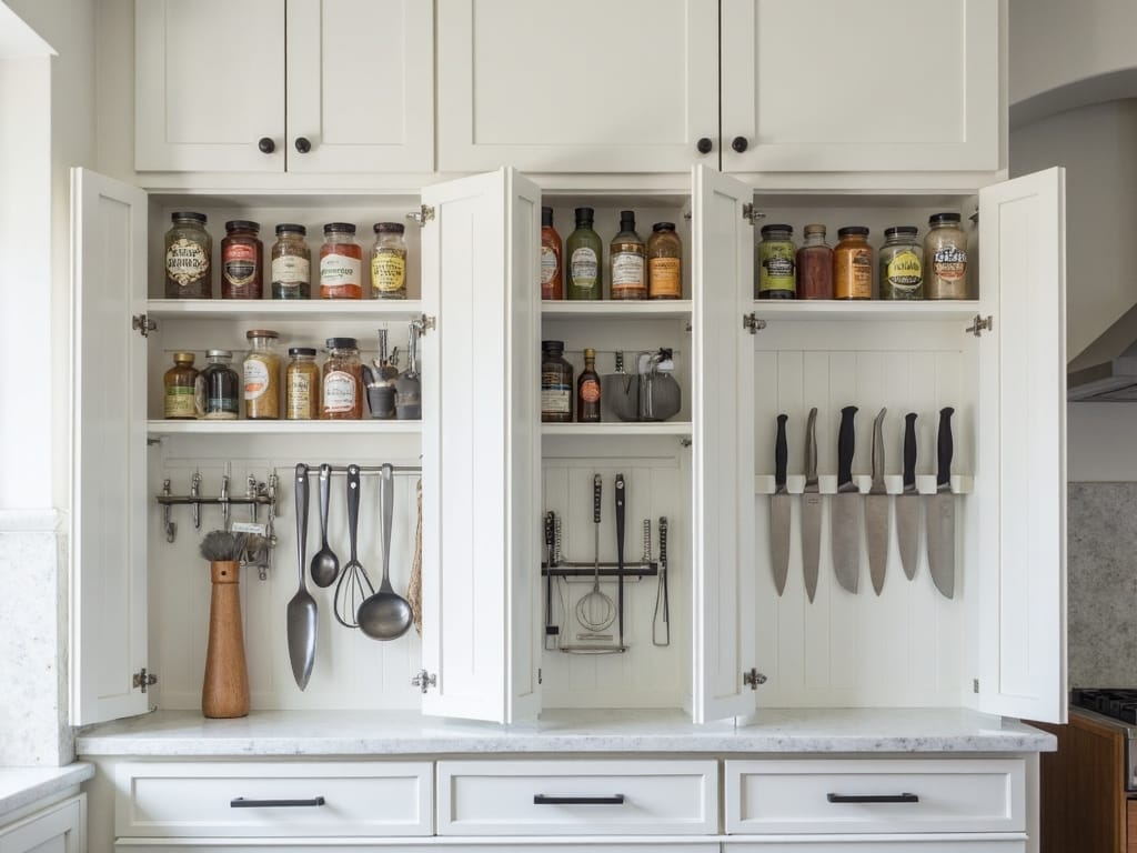 convert cabinet doors into multipurpose organizers