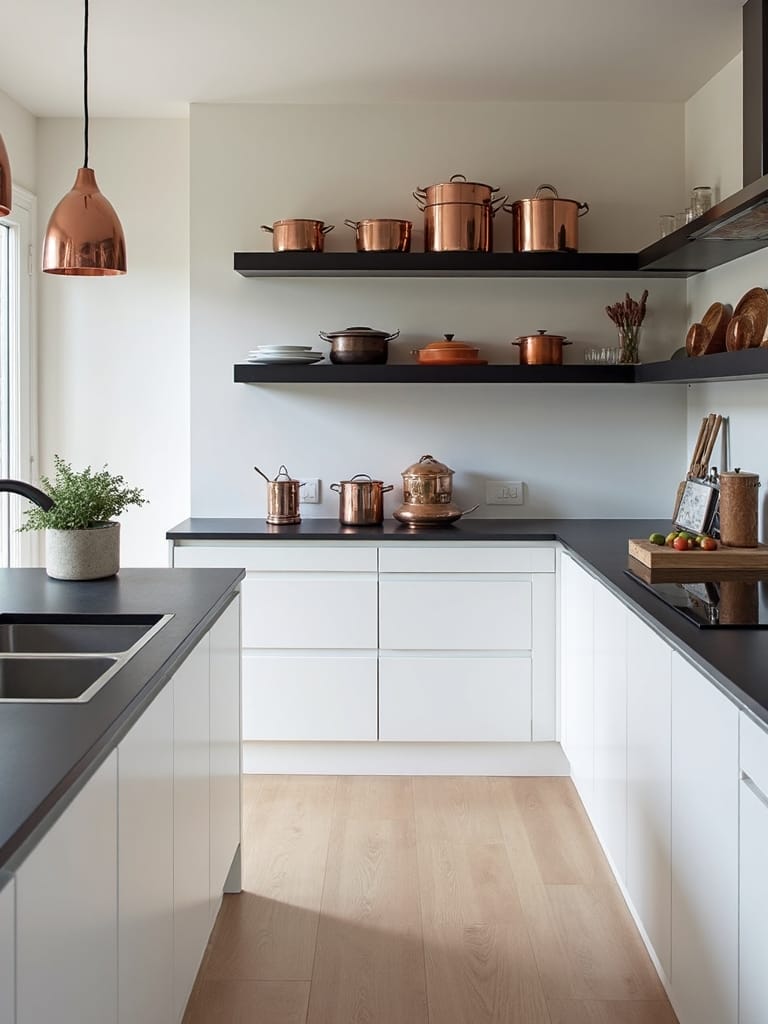 copper accents enhance kitchens