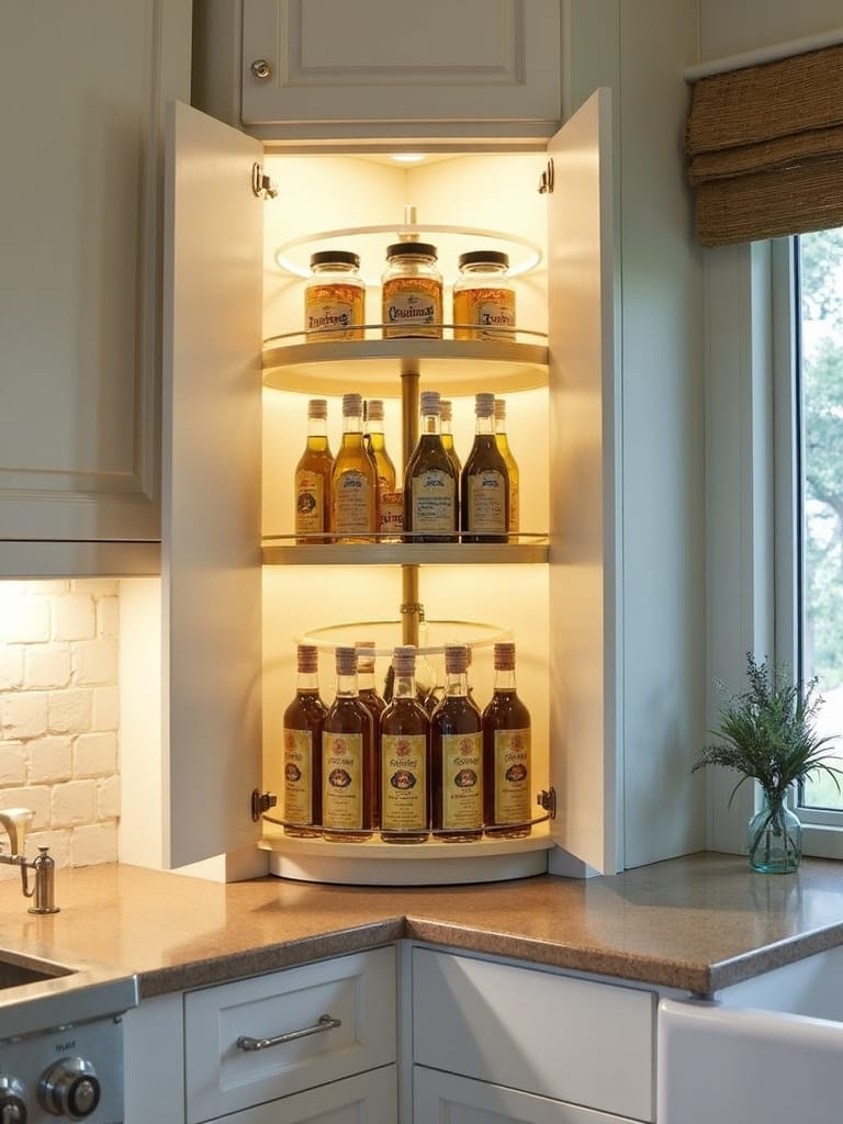 corner oil storage solution