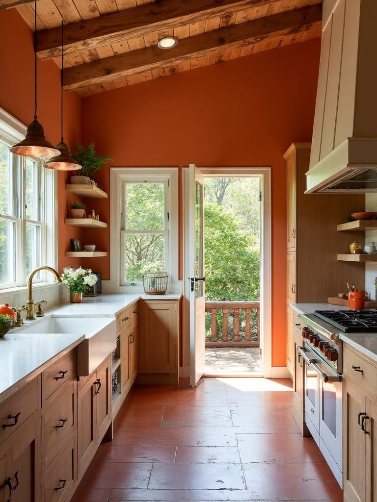 cozy farmhouse autumn inspired kitchen