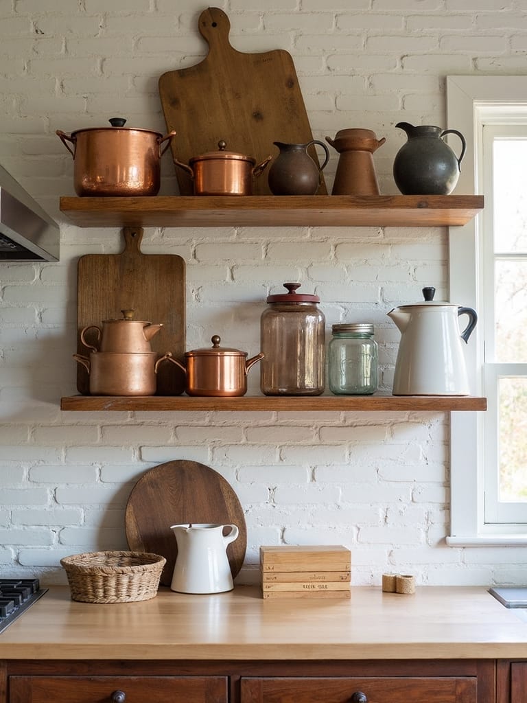 curated vintage display rustic charm