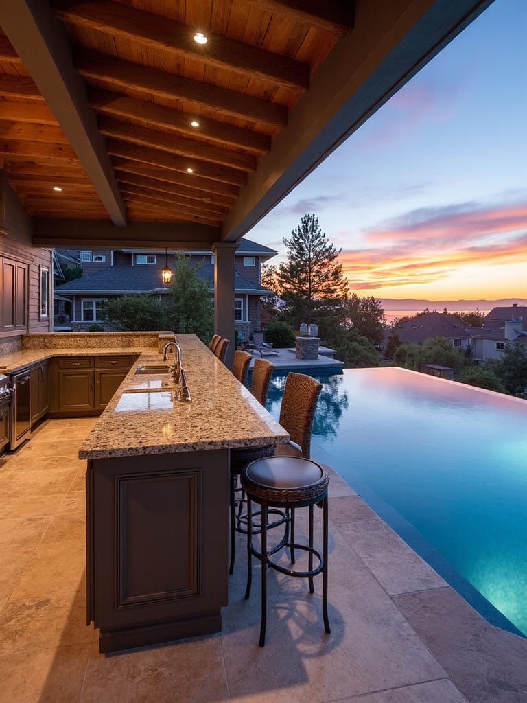 customizable poolside entertainment hub
