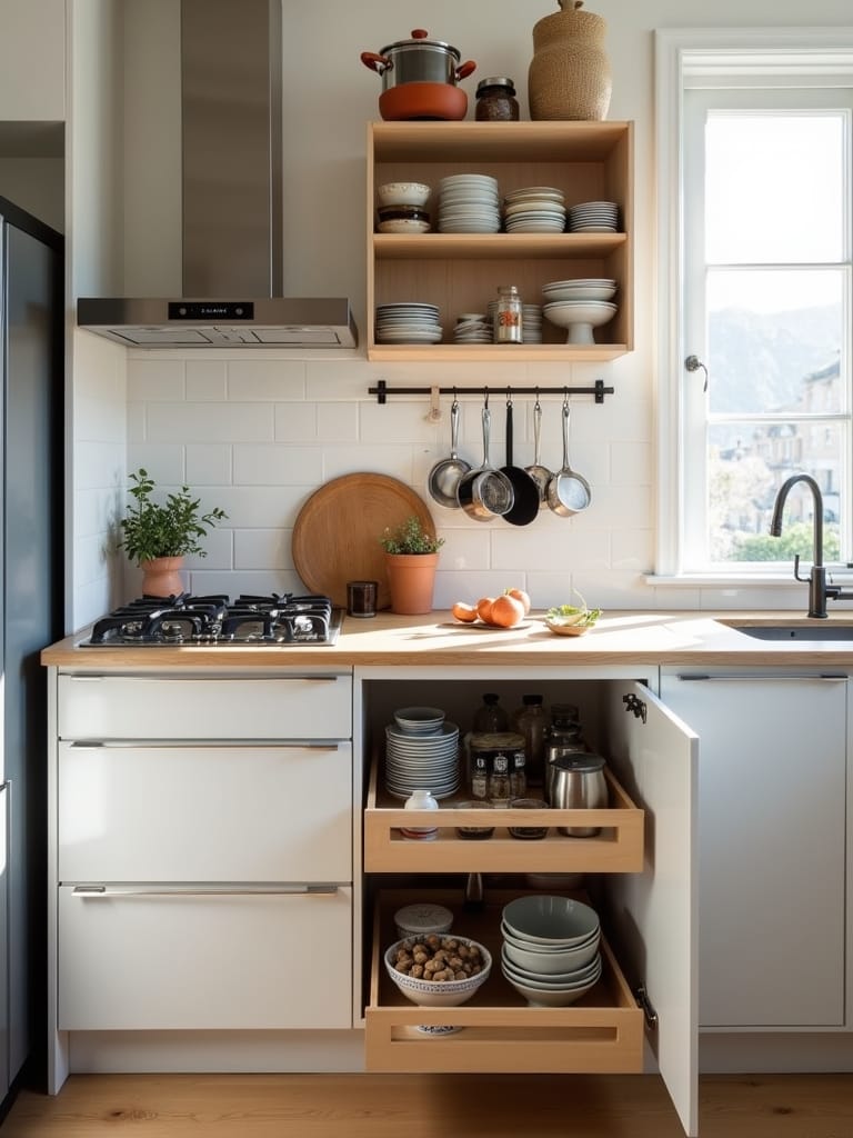decluttering compact kitchen storage solutions