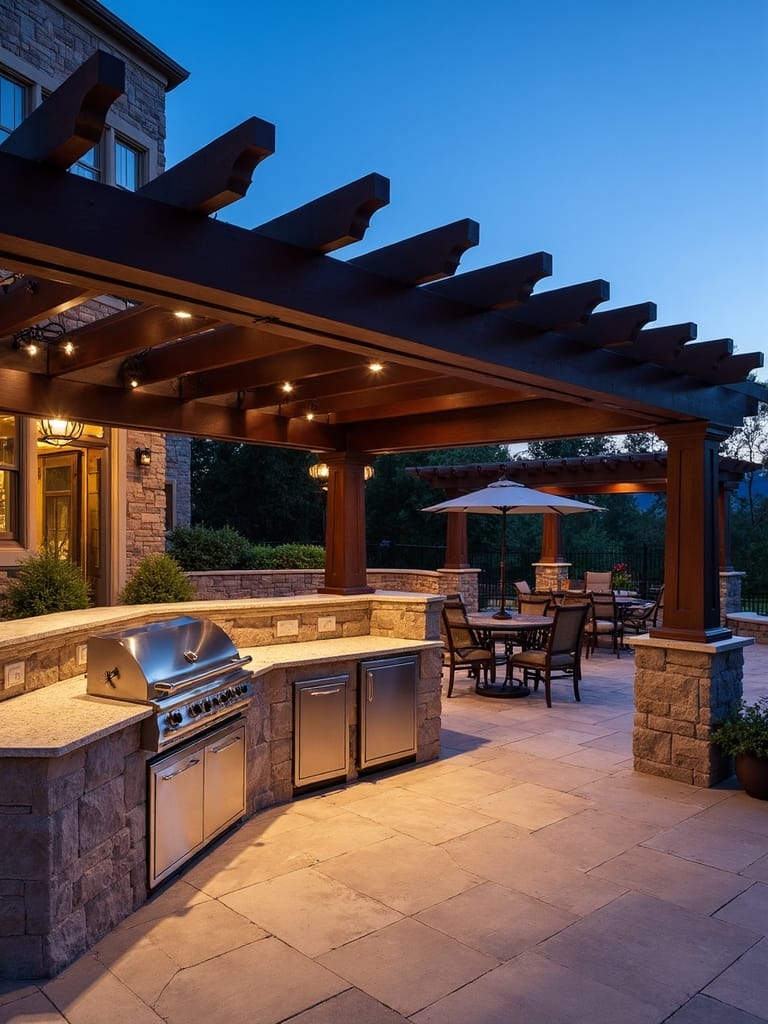 distinct functional outdoor zones