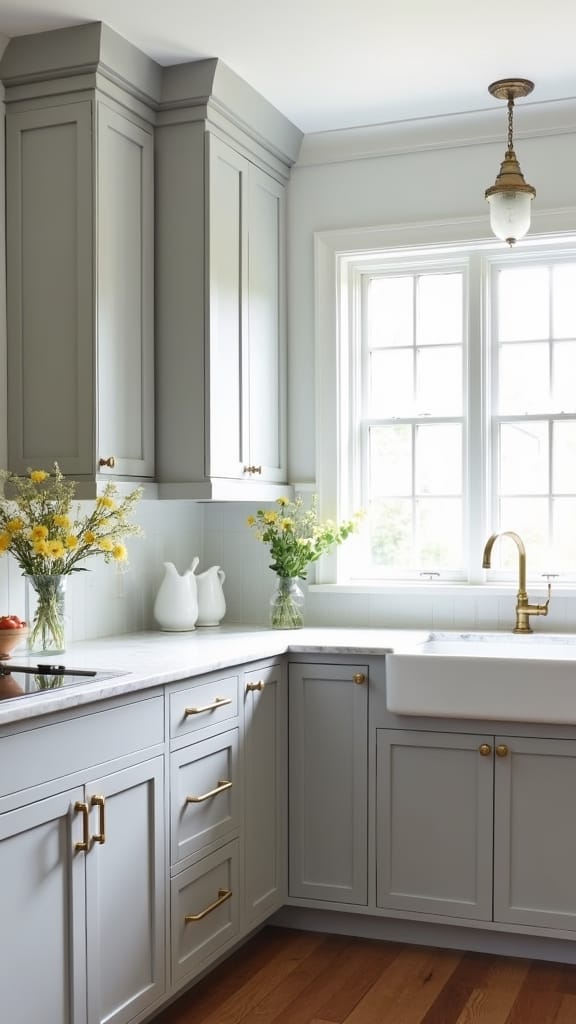 dove gray cabinets charm