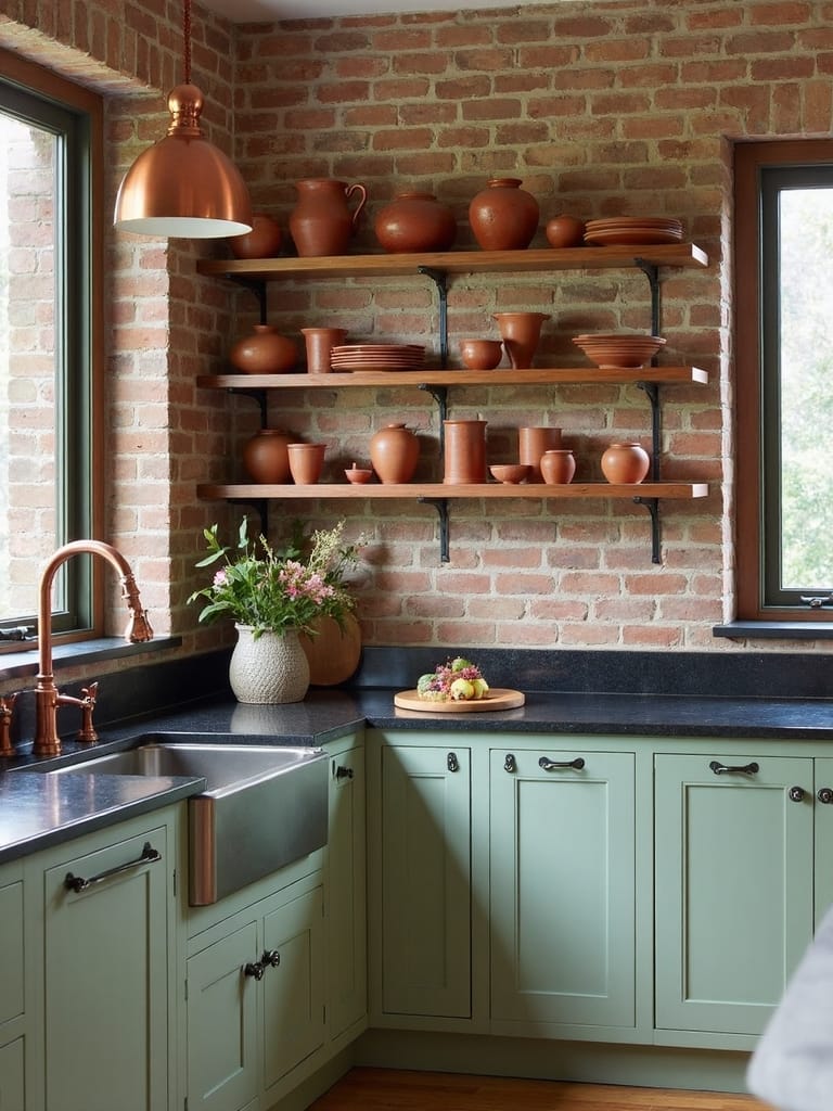 earthy tones with bold accents
