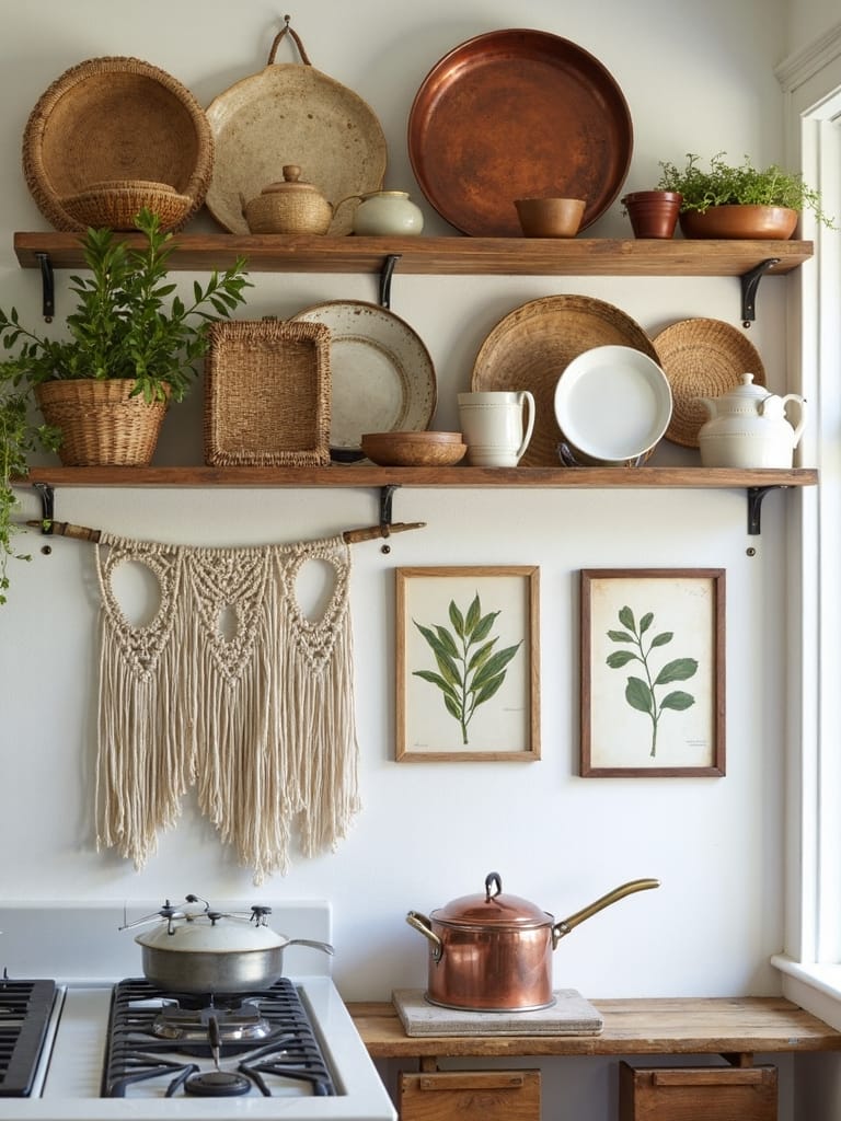 eclectic bohemian asymmetric personalized gallery wall
