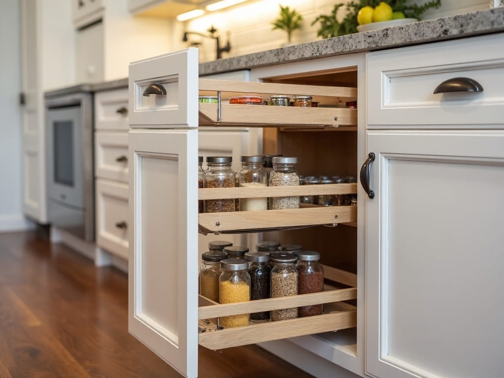 efficient smart cabinet interior organization