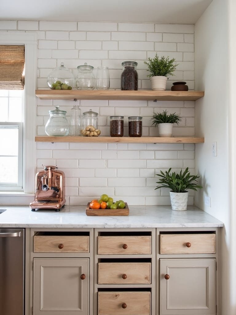 efficient streamlined organized clutter free coffee station