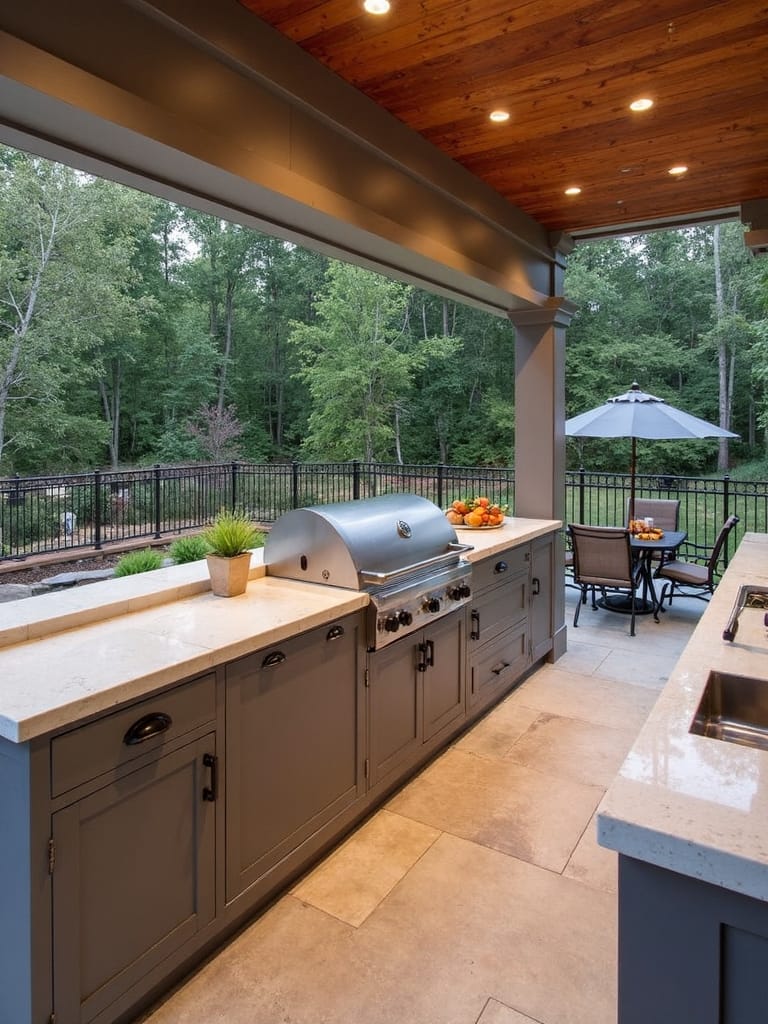 family friendly outdoor kitchen design