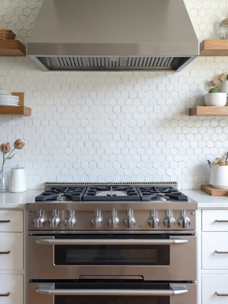 geometric hexagon tile patterns captivating kitchen decor
