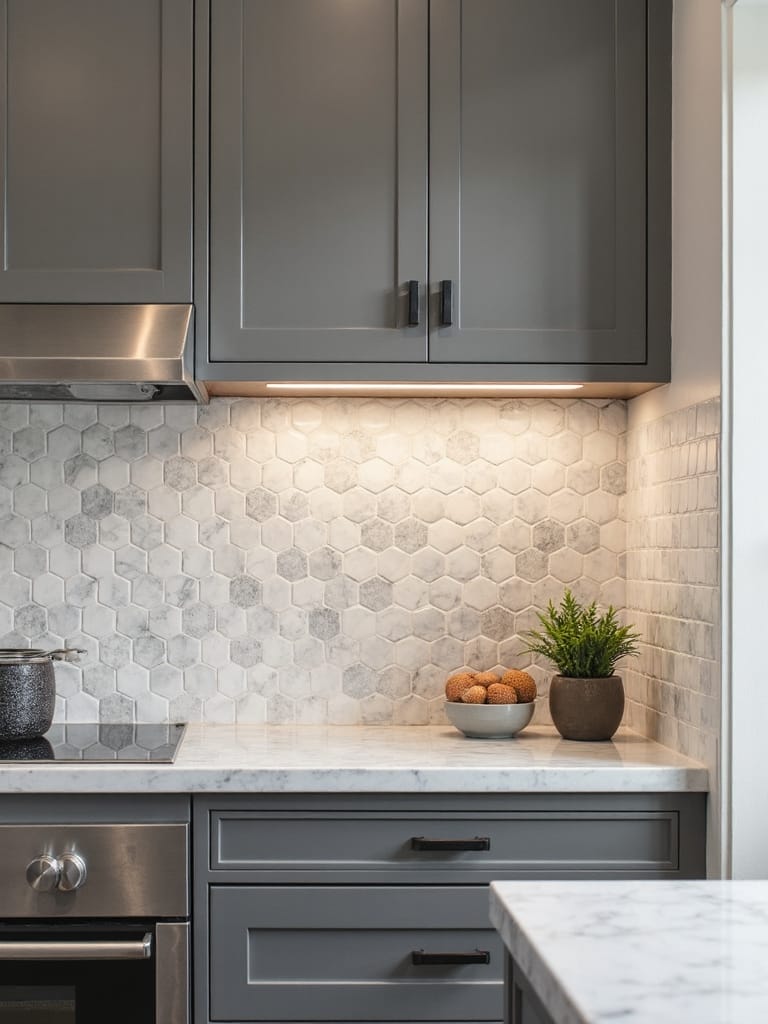 geometric mosaic backsplash art designs