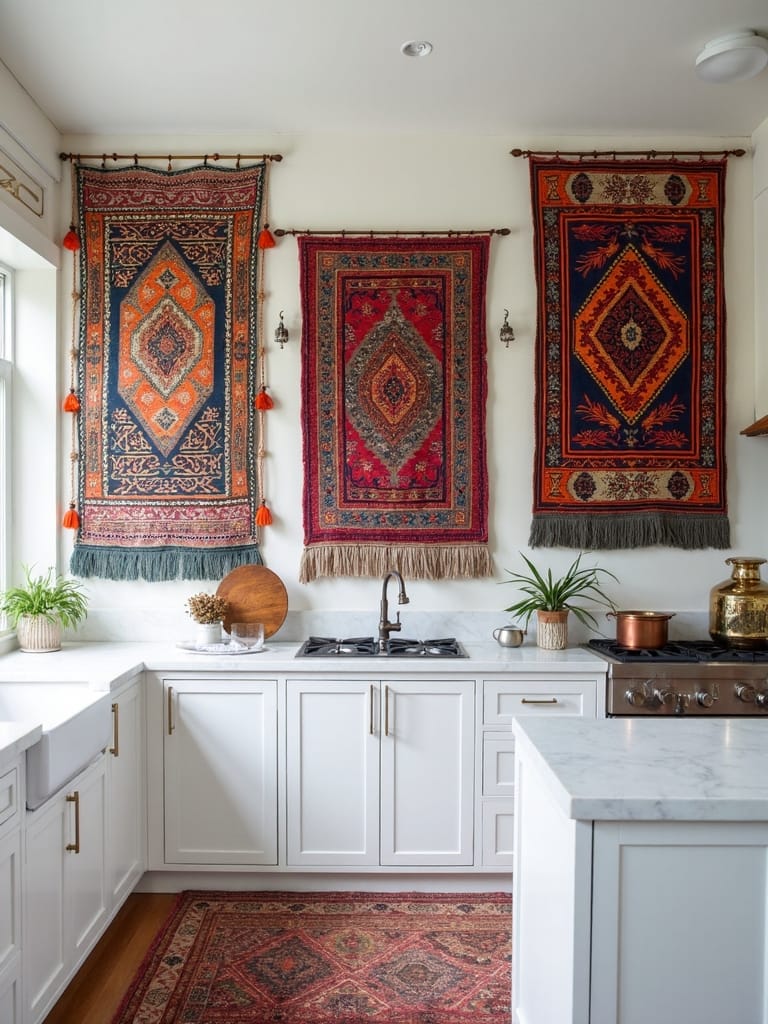 globally inspired textile wall tapestries