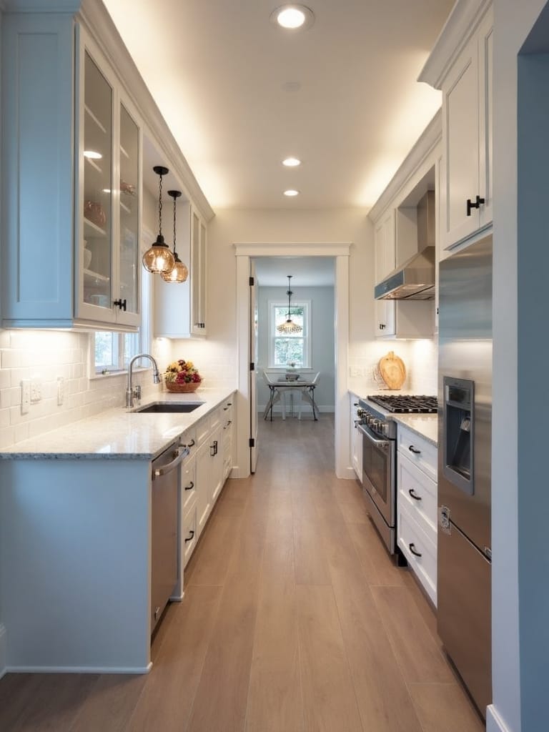 lighting strategy enhances kitchen functionality and ambiance