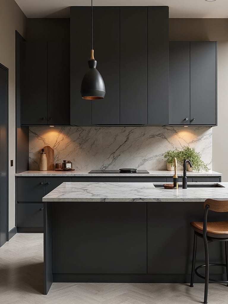 luxurious black and taupe