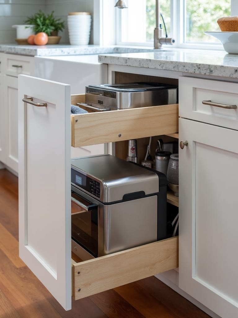 maximize small appliance storage space