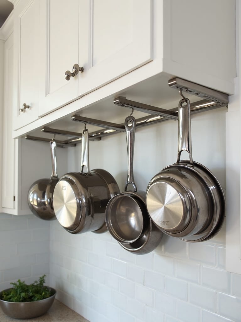 maximized storage accessible cookware efficient workspace