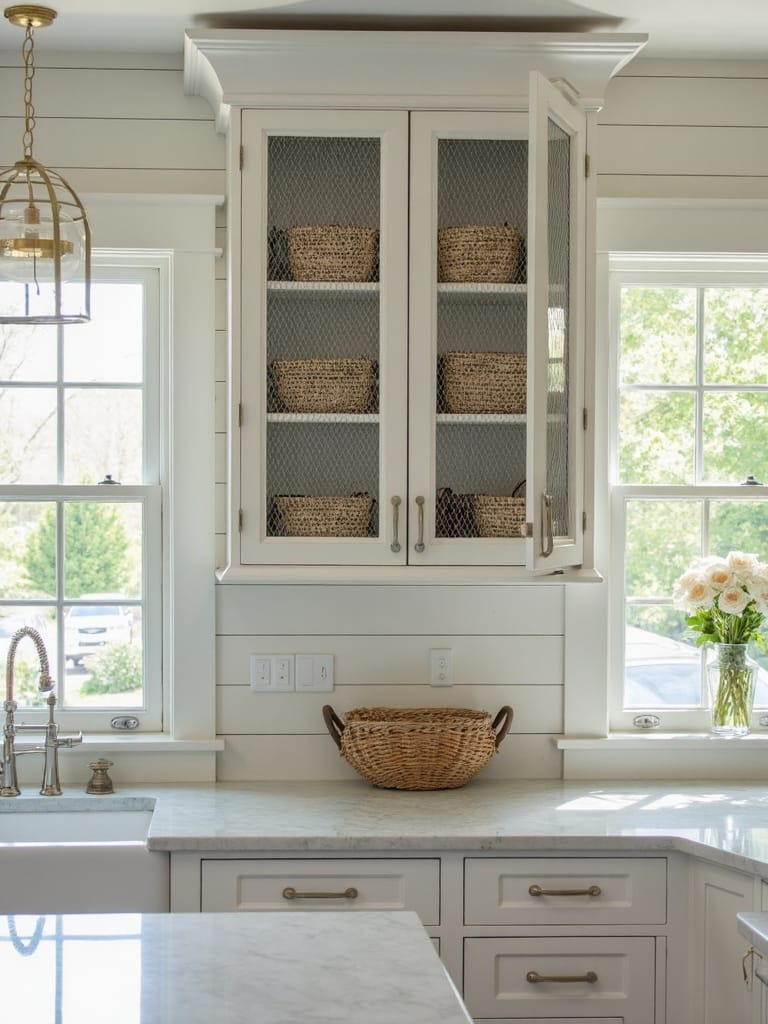 mixed metal wire pantry storage