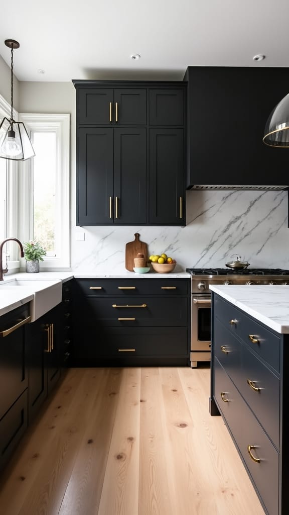 modern black kitchen elegance